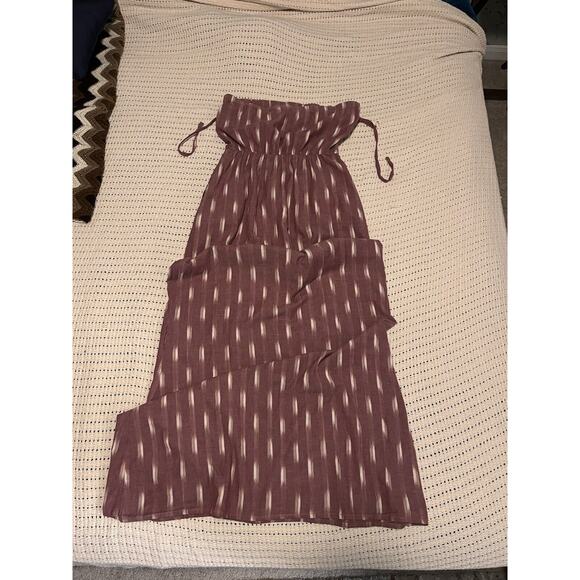 Kavu Large Long Maxi Dress With POCKETS Rusty Red Geometric Print - Picture 3 of 16